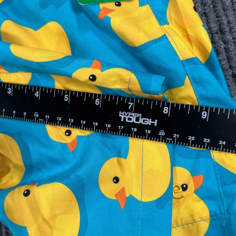 Tipsy Elves Swim Shorts Trunks Mens Large‎ Rubber Ducks Geometric Beach Pool New